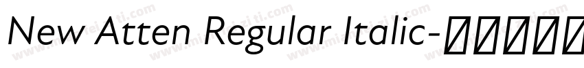 New Atten Regular Italic字体转换